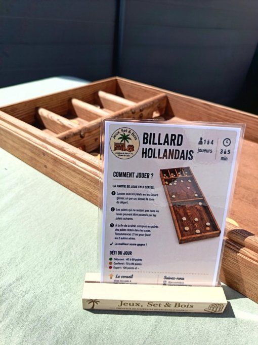 Le billard hollandais.  A partir de :